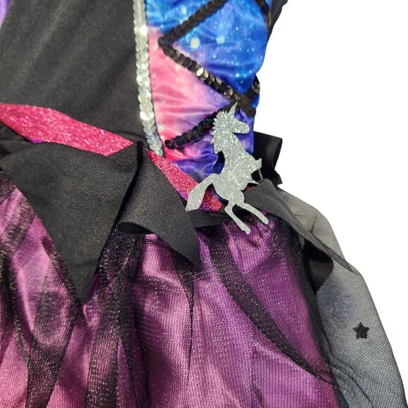 Unicorn Witch Dress Girls Size Medium (7/8) Halloween Costume Dress Up NEW - Picture 5 of 6
